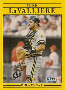 1991 Fleer #42 Mike LaValliere VG Pittsburgh Pirates 