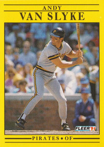 1991 Fleer #53 Andy Van Slyke VG Pittsburgh Pirates 