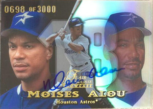 Moises Alou Autographed 1999 Flair Showcase Row 3 (Power) Row 1 (Showcase) #55 LE/3000