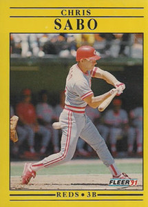 1991 Fleer #80 Chris Sabo VG Cincinnati Reds 