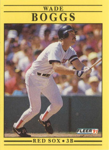 1991 Fleer #86 Wade Boggs VG Boston Red Sox 