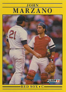 1991 Fleer #103 John Marzano VG Boston Red Sox 
