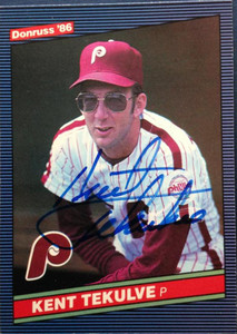 Kent Tekulve Autographed 1986 Donruss #111