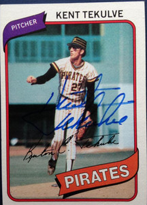 Kent Tekulve autographed baseball card (Pittsburgh Pirates) 1981