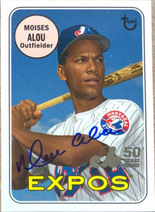 Moises Alou Autographed 2019 Topps Archives - 50th Anniversary of the Montreal Expos #MTL-MA 