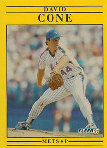1991 Fleer #143 David Cone VG New York Mets 