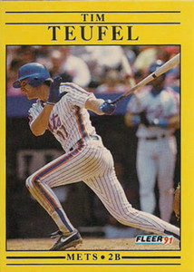 1991 Fleer #162 Tim Teufel VG New York Mets 