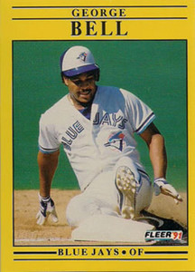 1991 Fleer #169 George Bell VG Toronto Blue Jays 