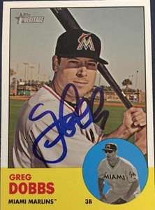 Greg Dobbs Autographed 2012 Topps Heritage #456
