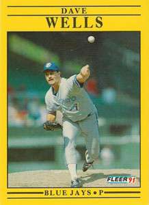 1991 Fleer #188 David Wells VG Toronto Blue Jays 