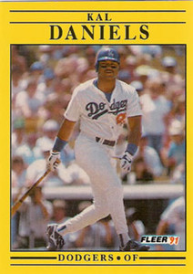 1991 Fleer #198 Kal Daniels VG Los Angeles Dodgers 