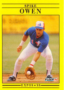 1991 Fleer #243 Spike Owen VG Montreal Expos 