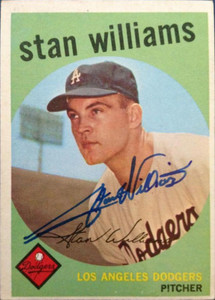 Stan Williams Autographed 1959 Topps #53 Rookie Card