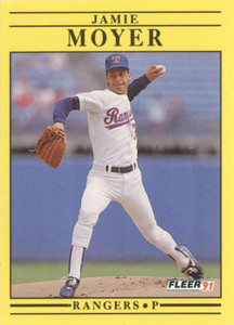 1991 Fleer #294 Jamie Moyer VG Texas Rangers 