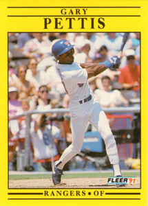 1991 Fleer #297 Gary Pettis VG Texas Rangers 