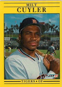 1991 Fleer #334 Milt Cuyler VG Detroit Tigers 