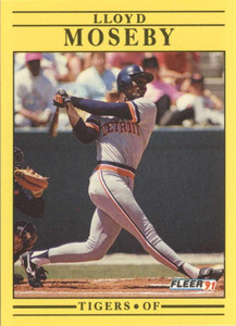 1991 Fleer #344 Lloyd Moseby VG Detroit Tigers 