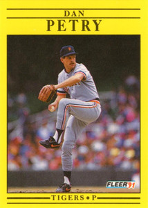 1991 Fleer #347 Dan Petry VG Detroit Tigers 