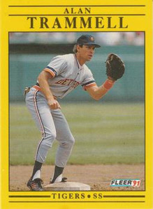 1991 Fleer #355 Alan Trammell VG Detroit Tigers 