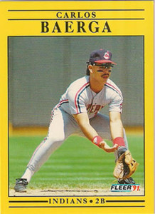 1991 Fleer #360 Carlos Baerga VG Cleveland Indians 