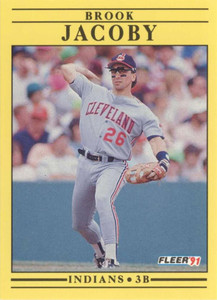 1991 Fleer #369 Brook Jacoby VG Cleveland Indians 