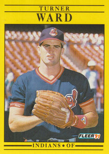 1991 Fleer #383 Turner Ward VG RC Rookie Cleveland Indians 