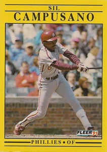 1991 Fleer #389 Sil Campusano VG Philadelphia Phillies 