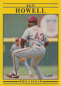 1991 Fleer #400 Ken Howell VG Philadelphia Phillies 