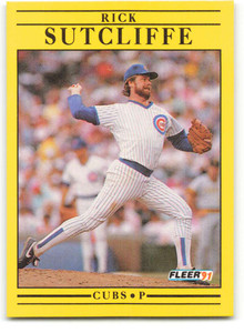 1991 Fleer #434 Rick Sutcliffe VG Chicago Cubs 