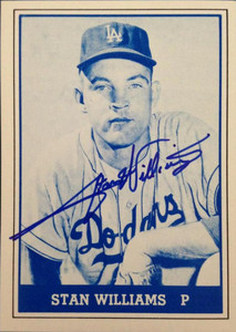 Stan Williams Autographed 1980 TCMA LA Dodgers 1959 World Champions #35 Blue