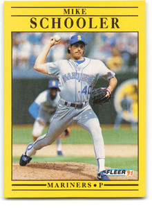1991 Fleer #461 Mike Schooler VG Seattle Mariners 