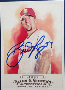 Brad Lidge Autographed 2009 Topps Allen and Ginter #148
