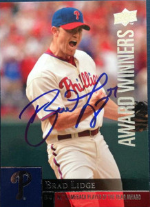 Brad Lidge Autographed 2009 Upper Deck #968 Award Winner