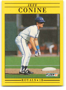 1991 Fleer #553 Jeff Conine VG RC Rookie Kansas City Royals 