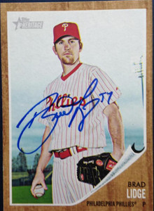 Brad Lidge Autographed 2011 Topps Heritage #111