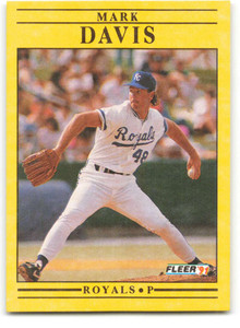 1991 Fleer #555 Mark Davis VG Kansas City Royals 