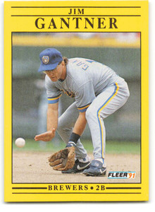 1991 Fleer #584 Jim Gantner VG Milwaukee Brewers 