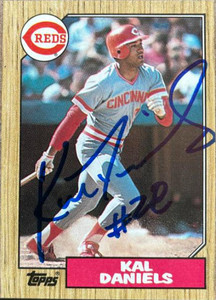 Kal Daniels Autographed 1987 Topps #466