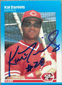 Kal Daniels Autographed 1987 Fleer #197