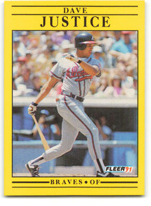 1991 Fleer #693 David Justice VG Atlanta Braves 