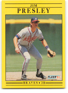 1991 Fleer #700 Jim Presley VG Atlanta Braves 