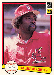 1982 Donruss #40 George Hendrick VG St. Louis Cardinals