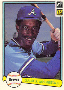 1982 Donruss #58 Claudell Washington VG Atlanta Braves 