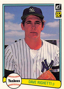 SOLD 29291 1982 Donruss #73 Dave Righetti VG RC Rookie New York Yankees 