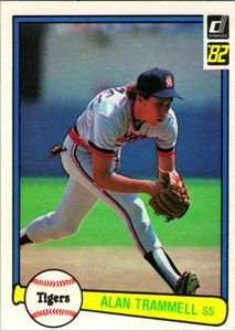 SOLD 29294 1982 Donruss #76 Alan Trammell VG Detroit Tigers 
