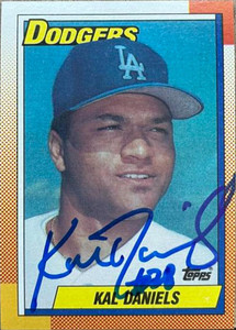Kal Daniels Autographed 1990 Topps #585