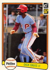 1982 Donruss #147 Dick Davis VG Philadelphia Phillies 