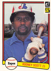 1982 Donruss #240 Rodney Scott VG Montreal Expos 