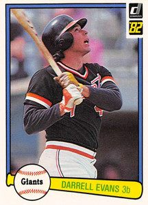 1982 Donruss #398 Darrell Evans VG San Francisco Giants 