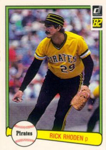 1982 Donruss #423 Rick Rhoden VG Pittsburgh Pirates 